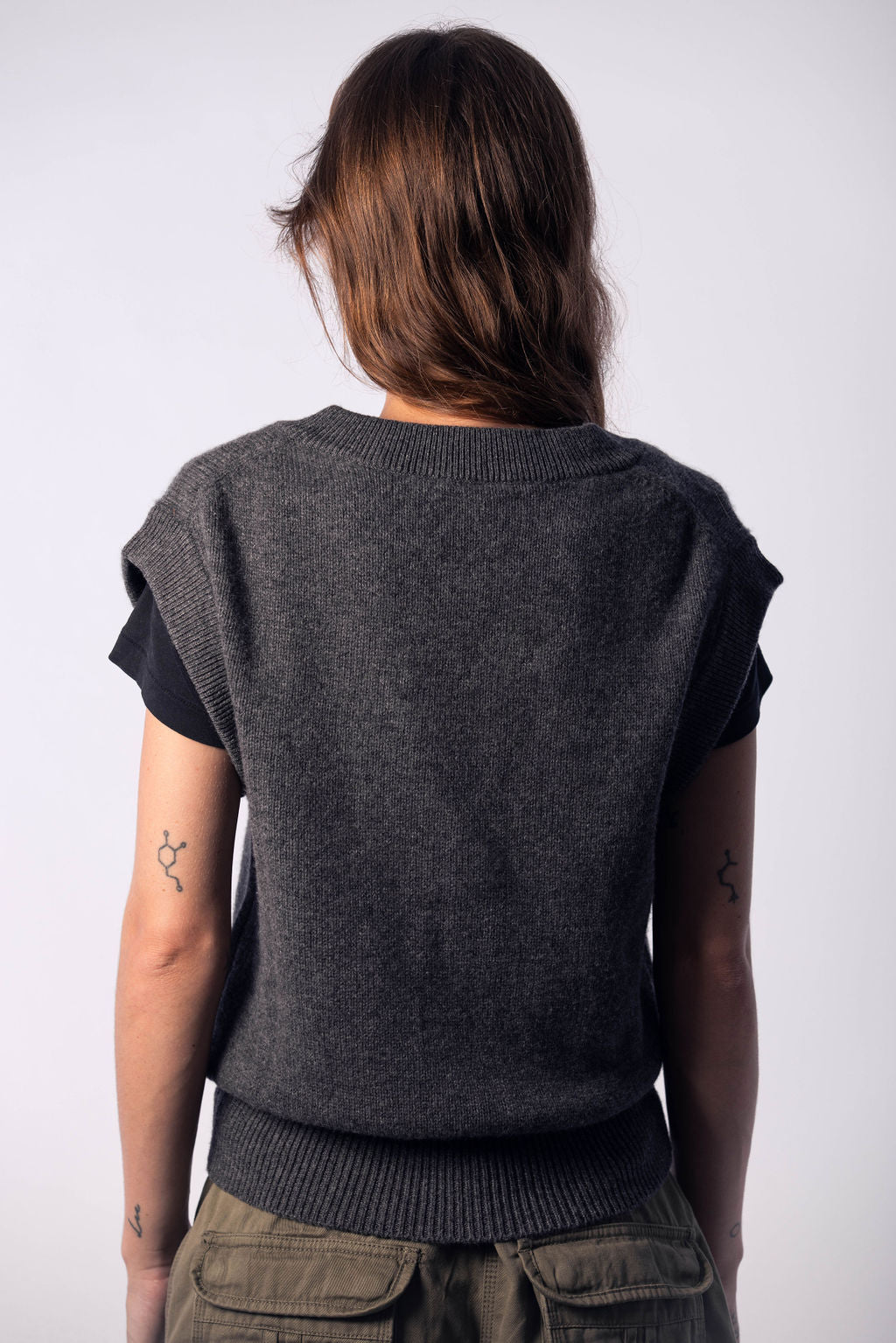 Wool pullover vest