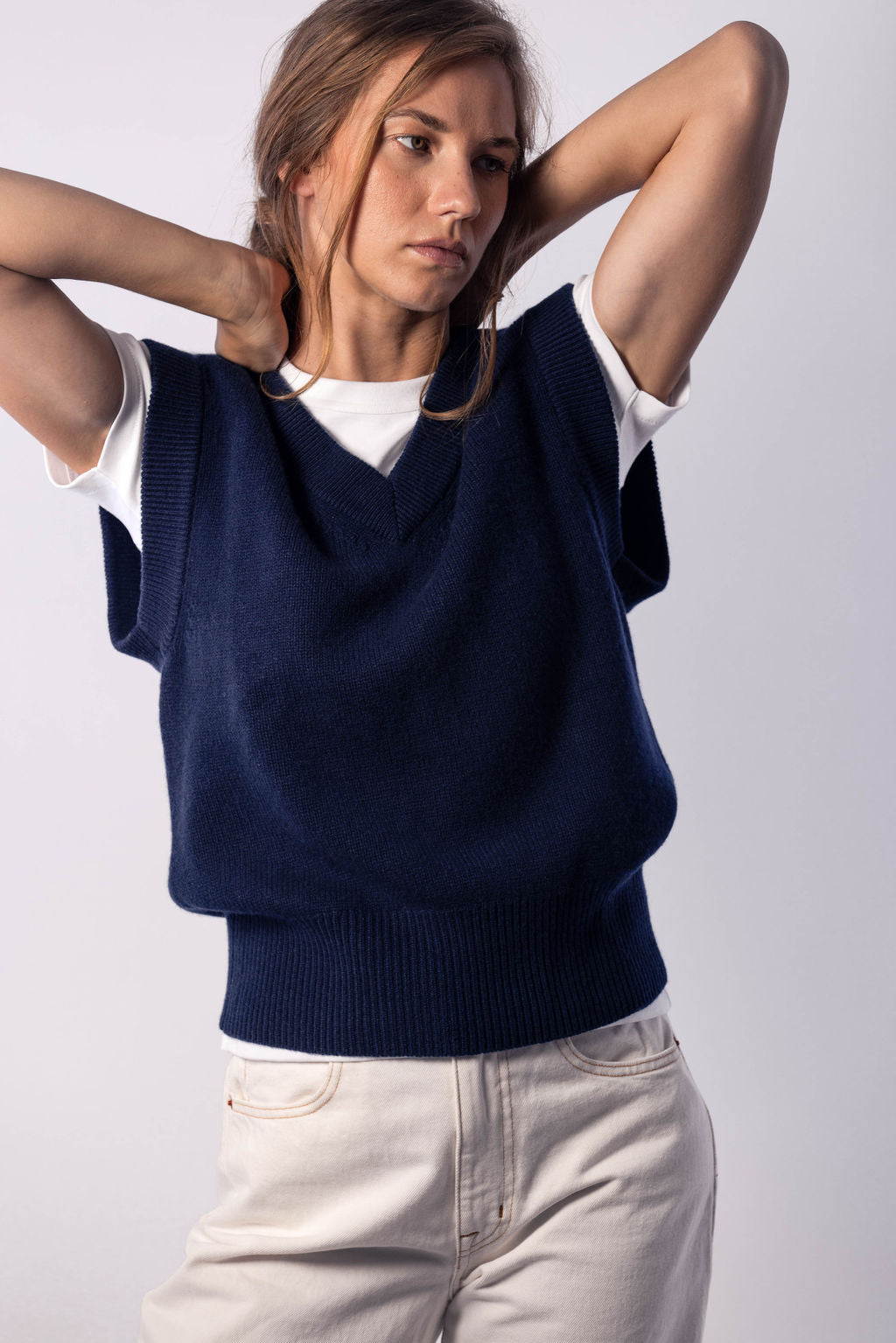 Wool pullover vest